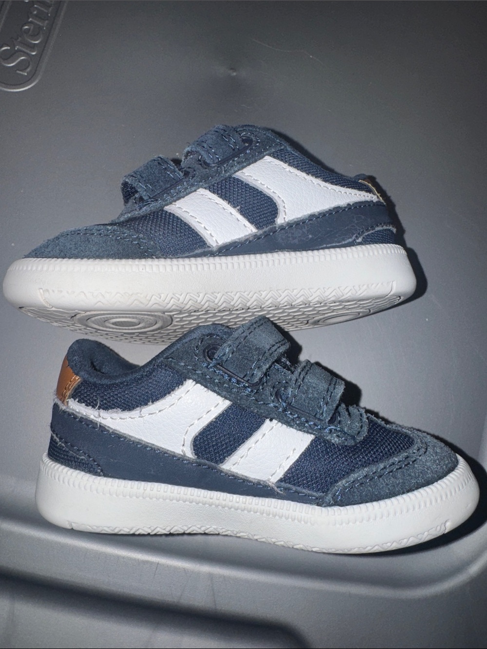 Cat & Jack Navy and White Velcro Kids Sneakers